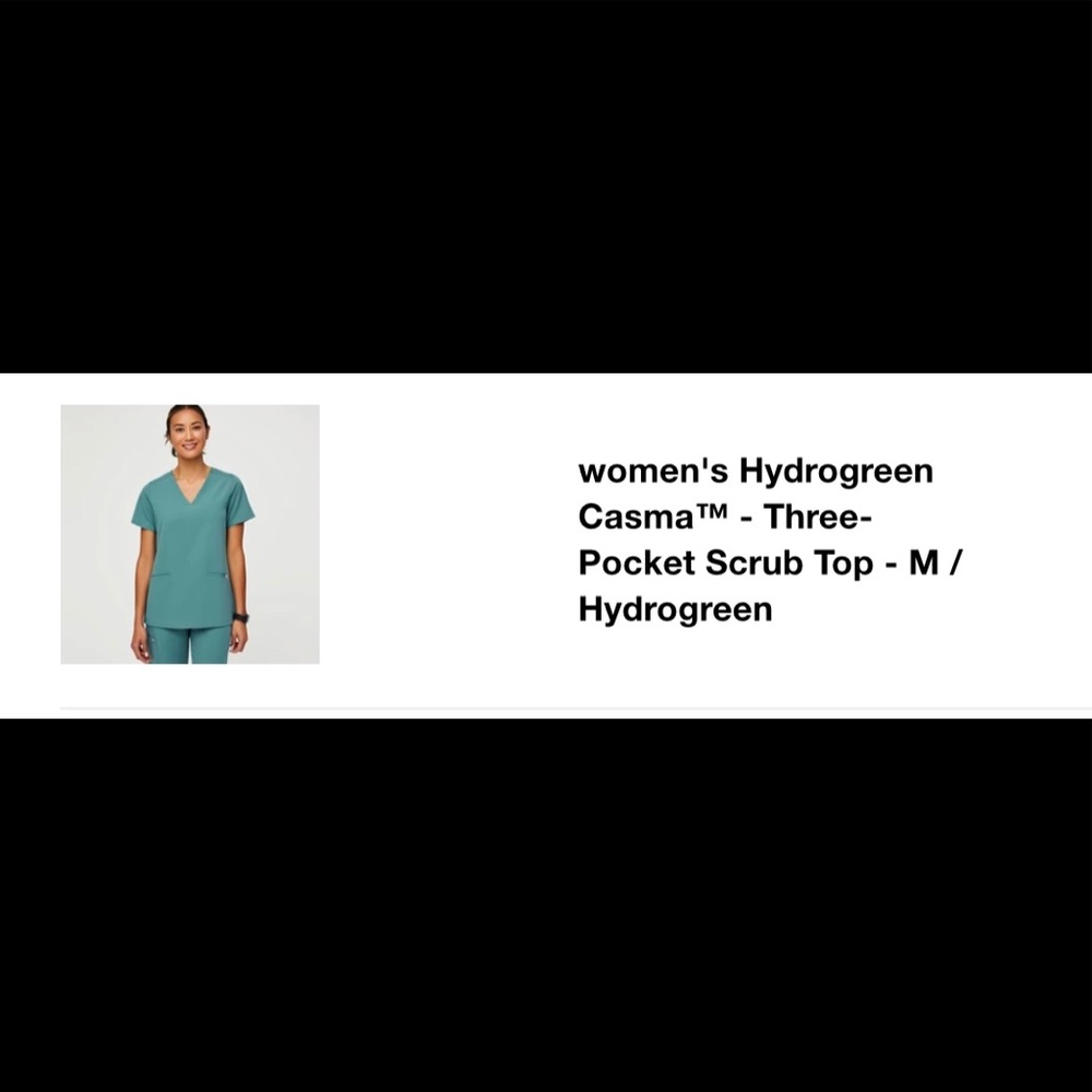 FIGS NWT- Hydrogreen casma top, medium